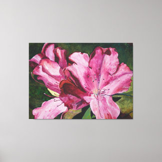Impressão Em Tela Pintura das Flores de Azalea Rosa