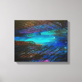 Impressão Em Tela Pintura das luzes do norte