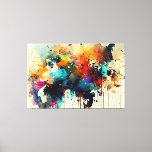 Impressão Em Tela pintura de abstrato
