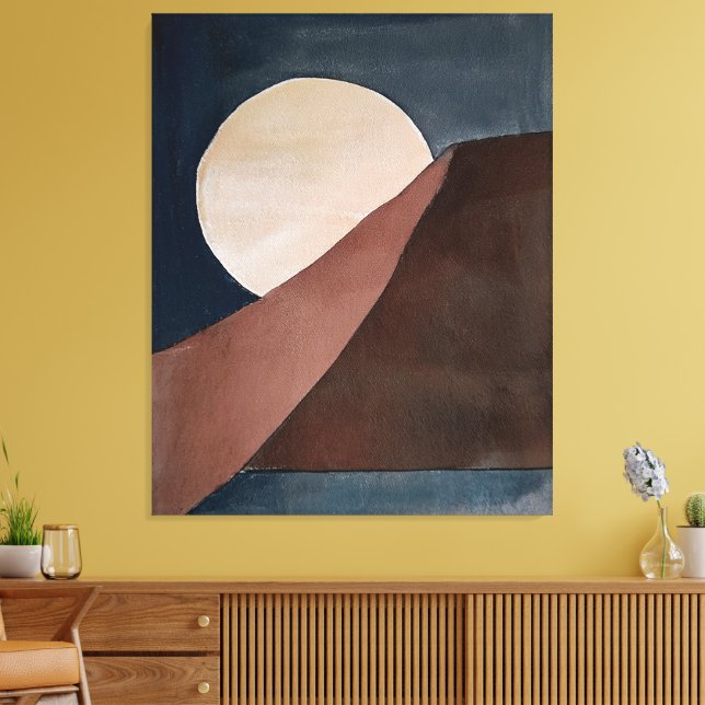 Impressão Em Tela Pintura de abstrato de aquarela artística (Insitu(Sala de estar))