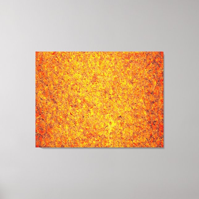 Impressão Em Tela Pintura de abstrato laranja (Frente)