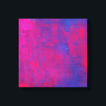 Impressão Em Tela Pintura de Abstrato magenta e azul<br><div class="desc">Uma pintura de aquarela em magenta e azul, feita em estilo abstrato, com traços grossos em negrito.</div>