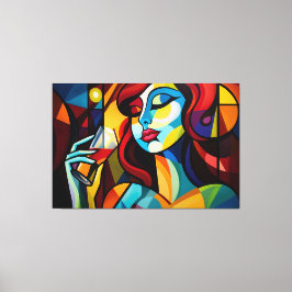 Impressão Em Tela pintura de abstrato mulher telas de vidro