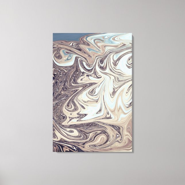 Impressão Em Tela Pintura de Abstrato Oceano | A melhor arte abstrat (Frente)