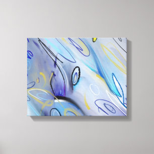 Impressão Em Tela Pintura de abstrato púrpura