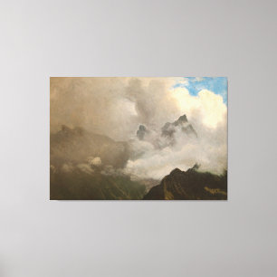 Impressão Em Tela Pintura de Albert Bierstadt, Montanha Mist, 1868