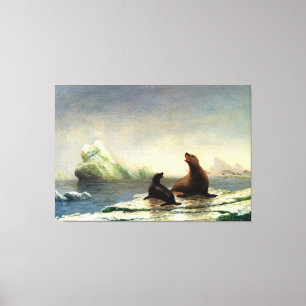 Impressão Em Tela Pintura de Albert Bierstadt, Seals