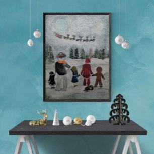 Impressão Em Tela Pintura de Amigos Festivos de Alfred Fox