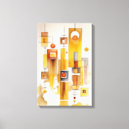 Impressão Em Tela Pintura de Aquarela abstrato