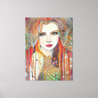 Impressão Em Tela Pintura de Beleza Cigana Boêmia por Molly Harrison