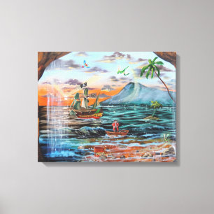 Impressão Em Tela Pintura de Bell do funileiro da angra do gancho de