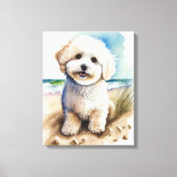 Pintura de Cachorro Bichon Frise