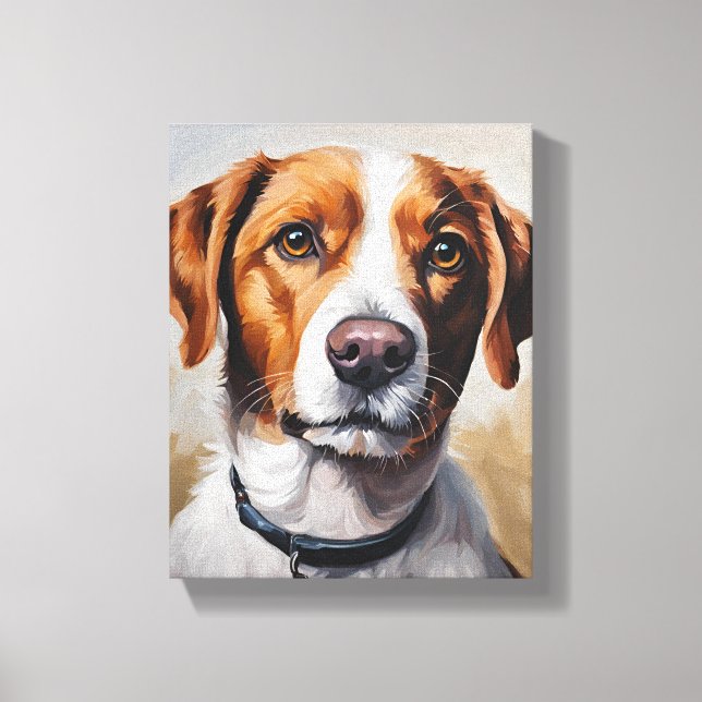 Impressão Em Tela Pintura de cães (Frente)