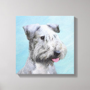 Impressão Em Tela Pintura de Cesky Terrier - Arte de Cachorro Origin