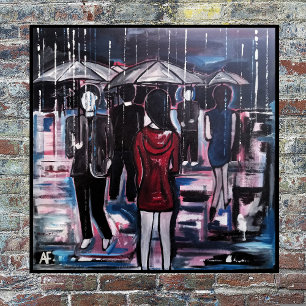 Impressão Em Tela Pintura de Chuva Retro por Alfred Fox
