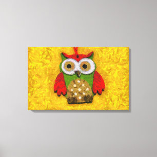 Impressão Em Tela Pintura de coruja