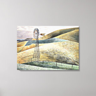 Impressão Em Tela Pintura de Eric Ravilious, Windmill