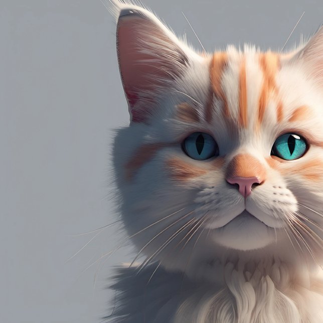 Impressão Em Tela Pintura de gato bonito (Criador carregado)