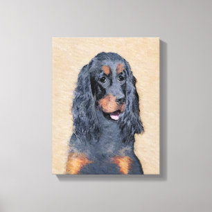 Impressão Em Tela Pintura de Gordon Setter - Arte de Cachorro Origin