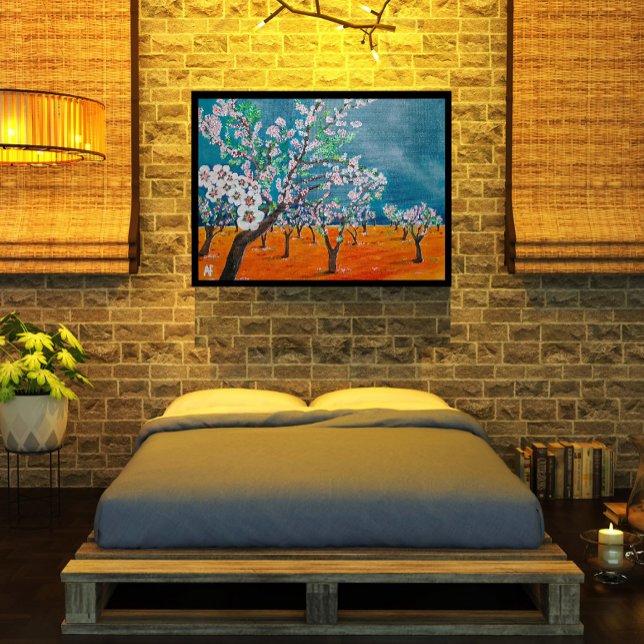 Impressão Em Tela Pintura de Huerto de Almendros por Alfred Fox (Not Actual Size)