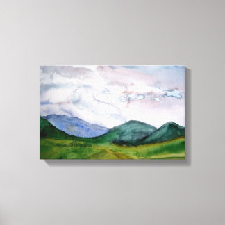 Impressão Em Tela Pintura de montanha