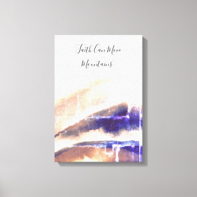 Impressão Em Tela Pintura de Montanhas Grungy na moda (Frente)