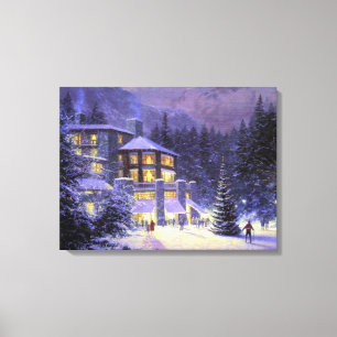 Impressão Em Tela Pintura de Natal