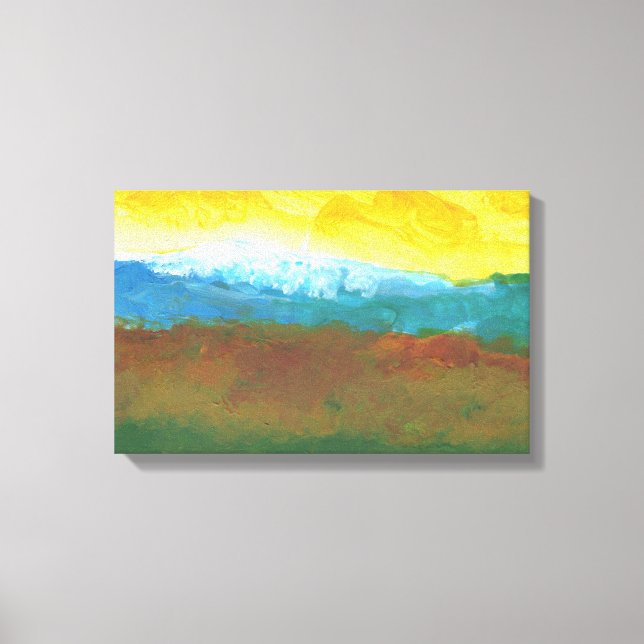 Impressão Em Tela Pintura de paisagem por Abstrato moderna (Frente)