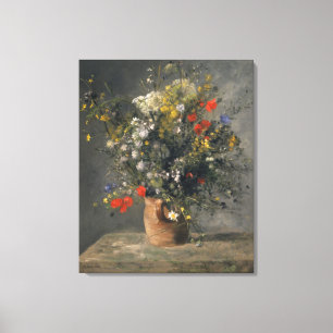 Impressão Em Tela Pintura de Pierre Auguste Renoir, flores em um