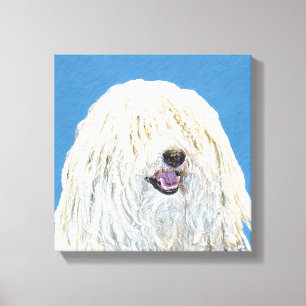 Impressão Em Tela Pintura de Puli - Arte de Cachorro Original Bonita