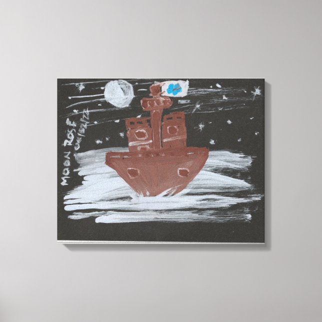 Impressão Em Tela Pintura de Rosa (Frente)
