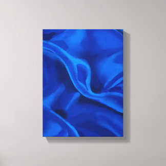 Impressão Em Tela Pintura de Seda Azul - Ilustração de Natureza-Mort