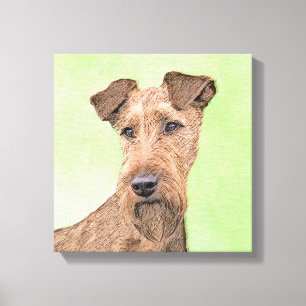 Impressão Em Tela Pintura de Terrier irlandesa - Arte de Cão Origina