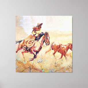 Impressão Em Tela Pintura de Vaquero por Eward Borein
