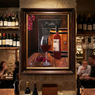 Impressão Em Tela Pintura de Vinho Tinto por Alfred Fox