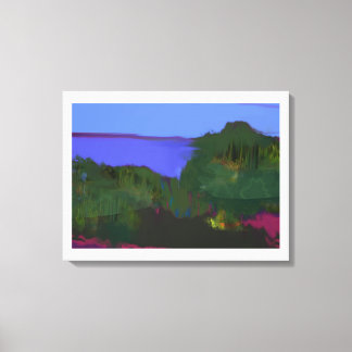 Impressão Em Tela Pintura de vista costeira