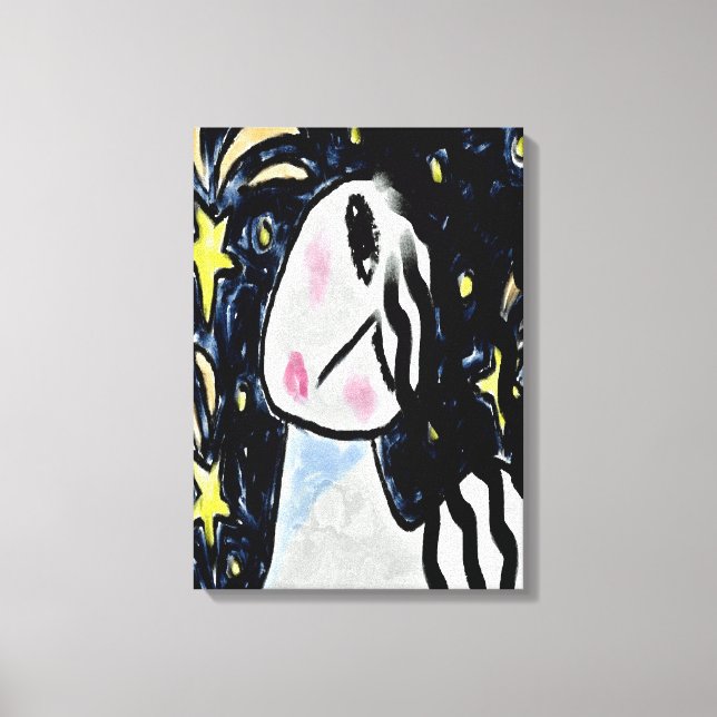 Impressão Em Tela Pintura digital Starry Night Abstrato (Frente)