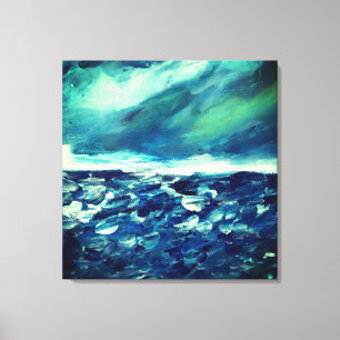 Impressão Em Tela Pintura do Abstrato do Dia do Inverno