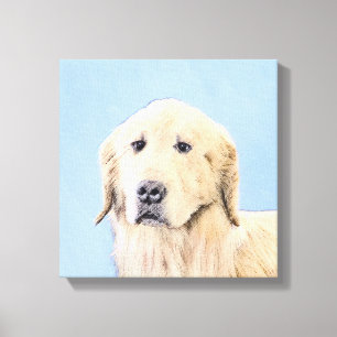Impressão Em Tela Pintura do ouro Retriever - Arte Cachorra Original
