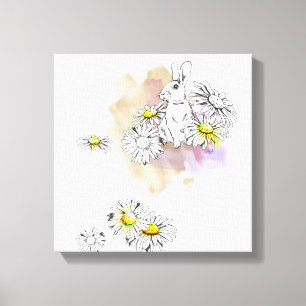 Impressão Em Tela Pintura do Rabbit