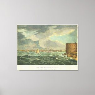 Impressão Em Tela Pintura do vintage da Nova Iorque (1825)