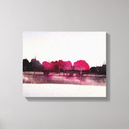 Impressão Em Tela Pintura em Aquarela de uma Paisagem Colorida