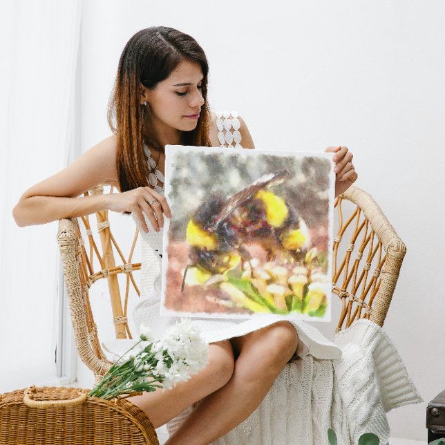 Impressão Em Tela Pintura em Aquarela Ocupada de Mel Ocupada (Criador carregado)