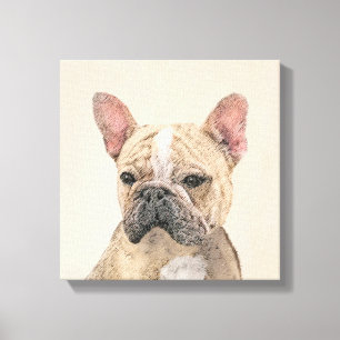 Impressão Em Tela Pintura em Bulldog Francês (Sable) - Pintura Origi
