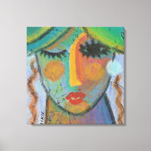 Impressão Em Tela Pintura em forma de acrílico no Abstrato de bom d