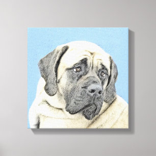 Impressão Em Tela Pintura em Inglês Mastiff (Fawn) - Arte Original 