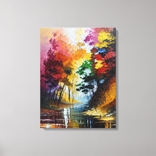 Impressão Em Tela Pintura em paisagem vibrante: Traga a natureza par