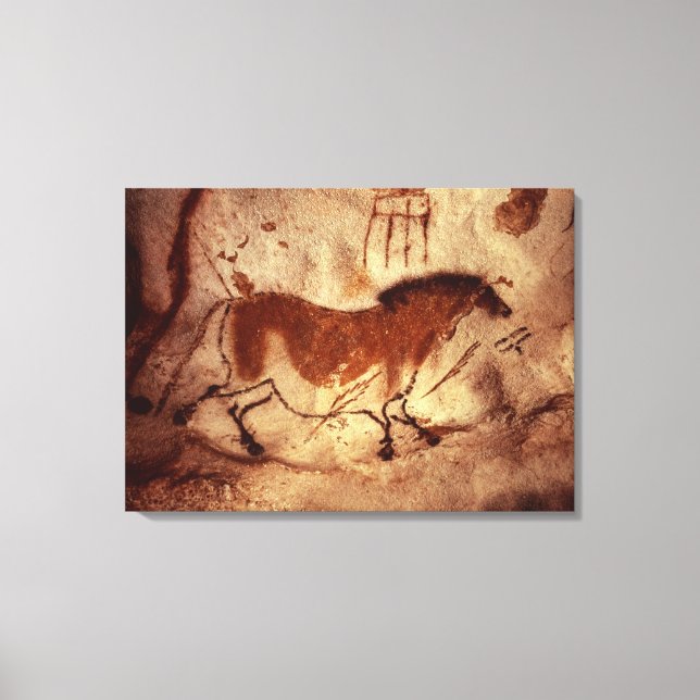 Impressão Em Tela Pintura em rocha de um cavalo, c.17000 a.C. (Frente)