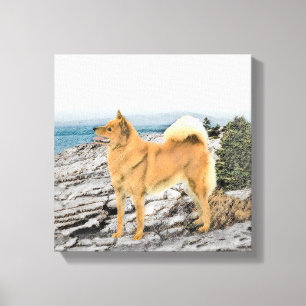 Impressão Em Tela Pintura em Seashore - Arte Canina