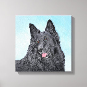 Impressão Em Tela Pintura em Sheepdog Belga - Arte em Cachorro Origi